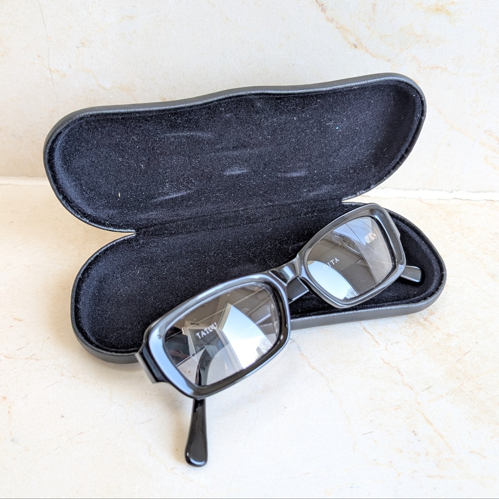Dita Black Rectangular Glasses With Case - image 6